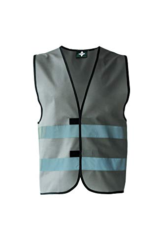 KORNTEX Warnweste mit Klettverschluss Dortmund - Sicherheitsweste Pannenweste – EN 17353 zertifiziert, 360° Reflexstreifen, 4XL, grau, stark reflektierend für beste Sichtbarkeit, Unisex von Korntex