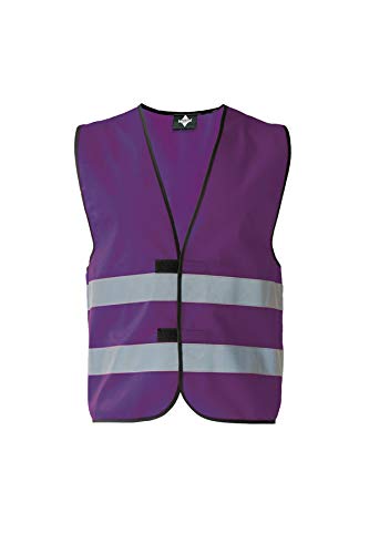 KORNTEX Warnweste mit Klettverschluss Dortmund - Sicherheitsweste Pannenweste – EN 17353 zertifiziert, 360° Reflexstreifen, 4XL, violett, stark reflektierend für beste Sichtbarkeit, Unisex von Korntex