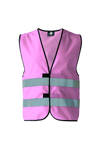 KORNTEX Warnweste mit Klettverschluss Dortmund - Sicherheitsweste Pannenweste – EN 17353 zertifiziert, 360° Reflexstreifen, XL, rosa, stark reflektierend für beste Sichtbarkeit, Unisex von Korntex