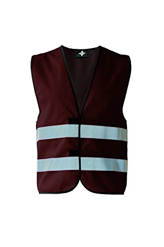 KORNTEX Warnweste mit Klettverschluss Dortmund - Sicherheitsweste Pannenweste – EN 17353 zertifiziert, 360° Reflexstreifen, XXL, braun, stark reflektierend für beste Sichtbarkeit, Unisex von Korntex