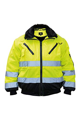 Korntex Hi-Vis Pilotenjacke Arbeitsjacke Wasserdicht Winddicht Gelb - XS von Korntex