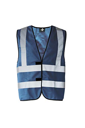Warnweste - blau mit 4 Reflexstreifen von Korntex