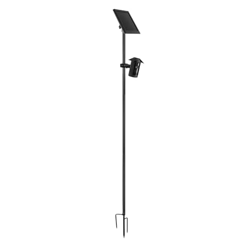 Koroao Erdspieß-Halterung und wetterfeste Silikonabdeckung, kompatibel mit R-ing Outdoor-Kamera plus Kamera und Solarpanel-Erdspieß-Halterung (schwarz) von Koroao