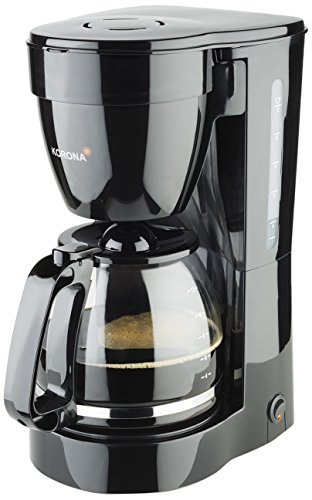 Korona 10115 Kaffeemaschine in Schwarz - Filter Kaffeeautomat für 12 Tassen Kaffee mit einer Kanne aus Glas von Korona
