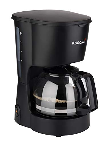 Korona 12011 Kaffeemaschine | Schwarz | Filter-Kaffeeautomat für 5 Tassen Kaffee | Mit Glaskanne I 600 Watt von Korona
