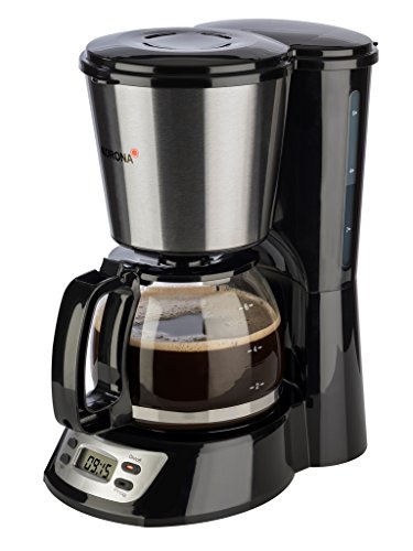 Korona 12113 Kaffeemaschine I Edelstahl I Timer-Funktion I Filter I Kaffeeautomat für 6 Tassen I Glaskanne von Korona