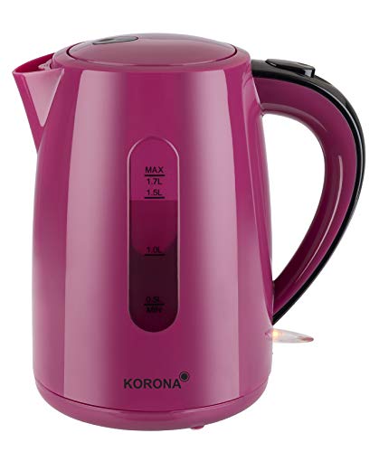 Korona 20134 Wasserkocher | 1,7 Liter Fassungsvermögen | Retro-Stil | Attraktive Farbe | Leistungsstarke 2200 Watt | 360° Basisstation von Korona