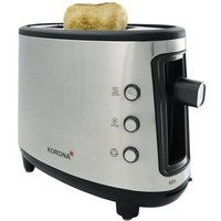 Korona 21304 Toaster mit Brötchenaufsatz Edelstahl, Schwarz von Korona