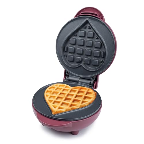 Korona 41006 Mini-Herzwaffeleisen | Belgische Waffel in Herzform ca. 9,5 cm | Für Zwischendurch, Party oder Kindergeburtstag | Geeignet für Waffeln am Stiel | Retro-Design | 550 Watt max. von Korona