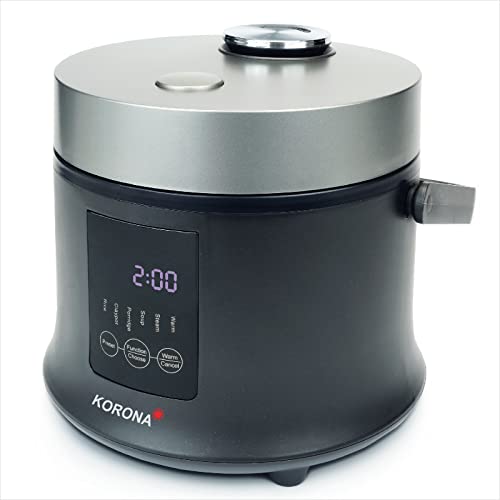 Korona 58011 Reisprofi | Digitaler Reiskocher und Dampfgarer | Warmhaltefunktion | Kochtopf herausnehmbar | LED-Display mit Touch-Buttons | 24 Std.-Timer | Inkl. Messbecher und Reislöffel Korona 58011 Reisprofi | Digitaler Reiskocher und Dampfgarer | Warmhaltefunktion | Kochtopf herausnehmbar | LED-Display mit Touch-Buttons | 24 Std.-Timer | Inkl. Messbecher und Reislöffel von Korona
