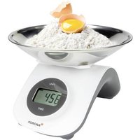 Korona CLEO Küchenwaage mit Messschale, digital Wägebereich (max.)=5kg Weiß-Grau von Korona