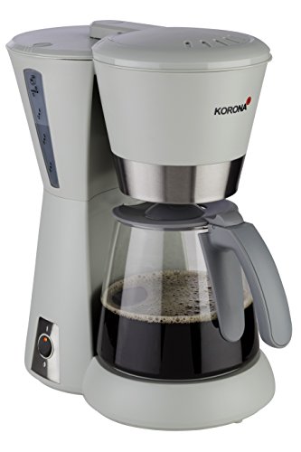 Korona 10206 Kaffeemaschine Steingrau | Filterkaffeemaschine mit Glaskanne | 1,25 Liter für 10 Tassen | 1080 Watt von Korona