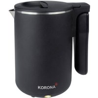 Korona Wasserkocher schnurlos, Cool-Touch-Gehäuse, klappbar Schwarz von Korona