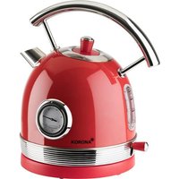 Korona Retro Pfeifkessel Wasserkocher schnurlos Rot von Korona