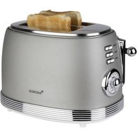 Korona Retro Toaster Toastfunktion, mit Brötchenaufsatz Grau von Korona