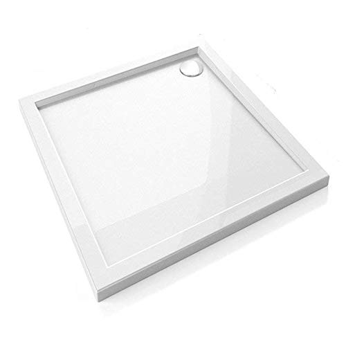100x100x4 cm | Duschtasse Duschwanne Amrum01 aus Acryl in hochglanz weiß | Ablaufdurchmesser 90mm von Korpusbad