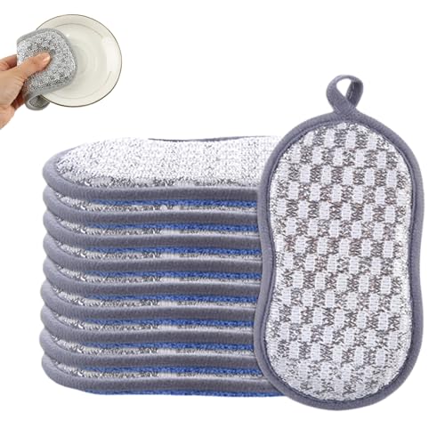 Spülschwämme 10er Set – Doppelseitiger Spülschwamm mit Scheuerseite, Ideal für Töpfe, Pfannen, Geschirr & Küchenreinigung, Wiederverwendbar & Langlebig Spülschwämme 10er Set – Doppelseitiger Spülschwamm mit Scheuerseite, Ideal für Töpfe, Pfannen, Geschirr & Küchenreinigung, Wiederverwendbar & Langlebig von Korsaot