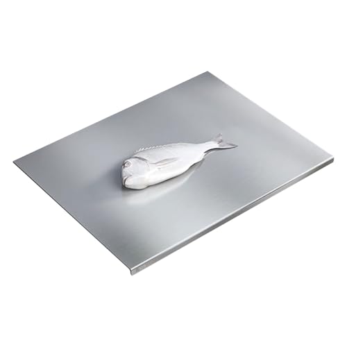 Edelstahl -schneidebrettern Für Küche, 304 Hackingbretter Zum Kneten Rollenden Brotteig -fleischgemüse ， Einfach Zu Reinigen(Size:40 * 30 * 1.5cm) von KorsiKato
