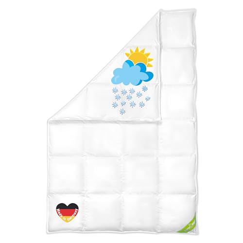 Koru Kids® Daunendecke 135x200 cm – 100% kanadische Landdaunen – Bettdecke Kinder – Federbetten 135x200 Daunen – Made in Germany – Ganzjahresdecke für Erwachsene und Kinder von Koru Kids