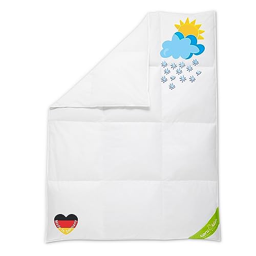 Koru Kids® Kinder Daunendecke 100x135 cm – 90% Daunen / 10% Federn – Ganzjahres Kinderbettdecke – allergiker geeignet – Baby Bettdecke Kinder 100 x 135 – Bettdecke 100x135 - Made in Germany von Koru Kids