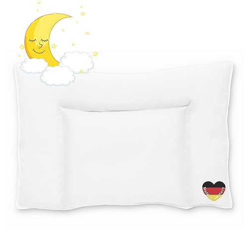 Koru Kids® Kinder Kissen 40x60 cm – 100% kanadische Daunen – Kinderkissen 40x60 – 60 Grad waschbar - Oeko-Tex – Kinderkopfkissen – Kopfkissen Kinder - Made in Germany – Füllung 180g von Koru Kids