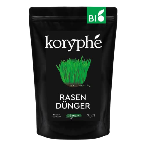 Koryphé Bio-Rasendünger 1,5 kg - biologischer, nachhaltiger & veganer Rasen-Dünger I Rasendünger-Bio umweltfreundlich I Für Streuwagen I Rasendünger Frühjahr, Sommer mit Langzeitwirkung von Koryphé