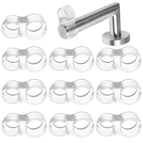 10 Stücke Türstopper Klinke Türklinkenpuffer Türgriff Schutz Türstopper Türklinke 8-förmiger Türklinken stopper zum Schutz Von Wänden und Möbeln(Transparent,COLOR:10er Set) von Korysnew