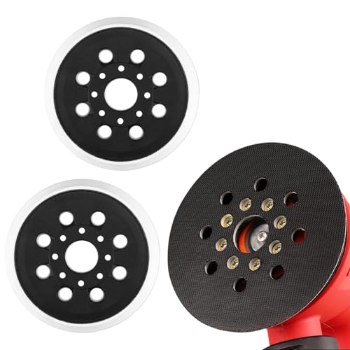 2 Stück 125mm Professional Schleiftelle Zubehör für Exzenterschleifer Loch Klett Stützteller Schleifteller Teller von Korysnew