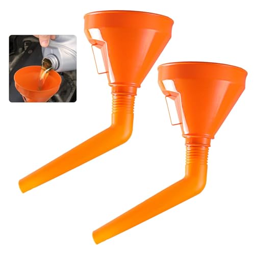 2 Stück Einfülltrichter Set, 35 cm Trichter, Autotrichter Benzin, Universal Autotrichter, für Ölwechsel, Diesel oder andere Flüssigkeiten, Auto, Werkstatt und Haushalt von Korysnew
