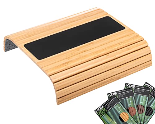 Kos Design sofatablett für Couch - Tablett aus Bambus für armlehne, Sofa Butler armrest für Organisation, couchbutler, Tray Table fur armlehnen, iriserende kleuren sofatabletts mit Organizer von Kos Design