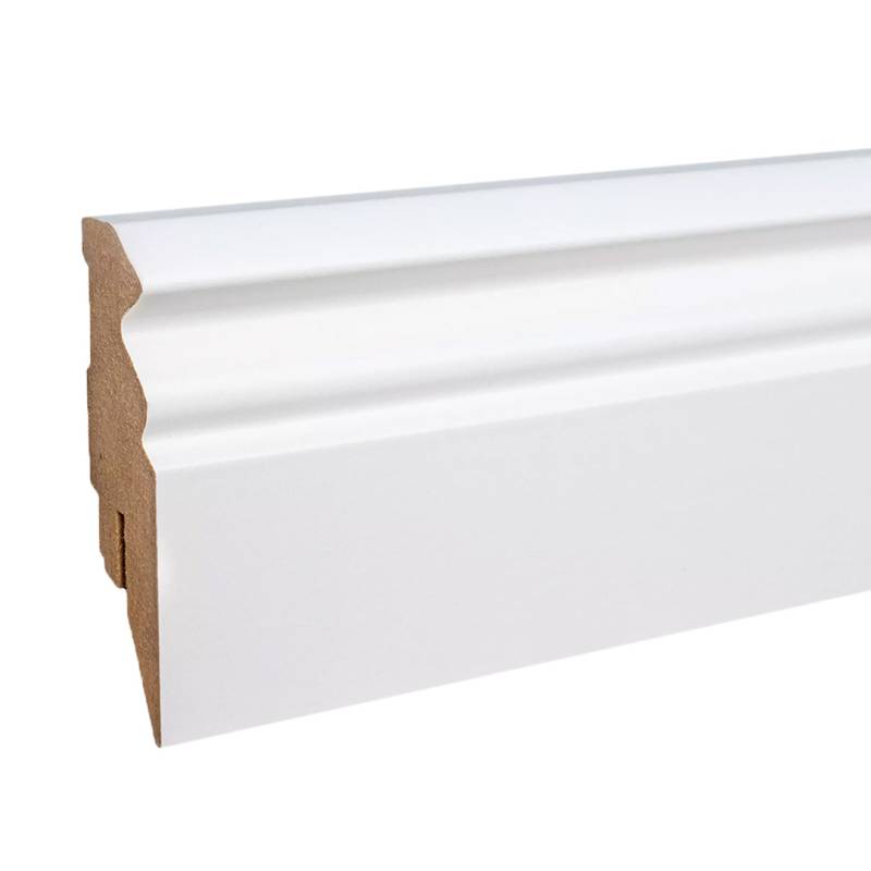 Kosche | Fußleiste Bergamo-2 | MDF | 72998 | 16 x 58 x 2500 mm | Weiß | Foliert | Hamburger Profil von Kosche