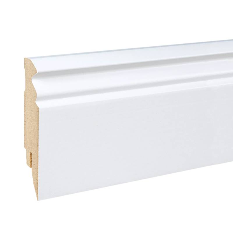 Kosche | Fußleiste Bergamo-3 | MDF | 72999 | 16 x 80 x 2500 mm | Weiß | Foliert | Hamburger Profil von Kosche