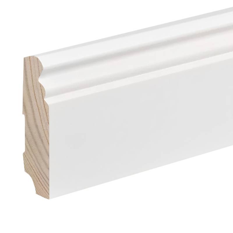 Kosche | Sockelleiste | Massivholz | 76800 | 19 x 78 x 2400 mm | Weiß | Fußleiste | Berliner Profil von Kosche