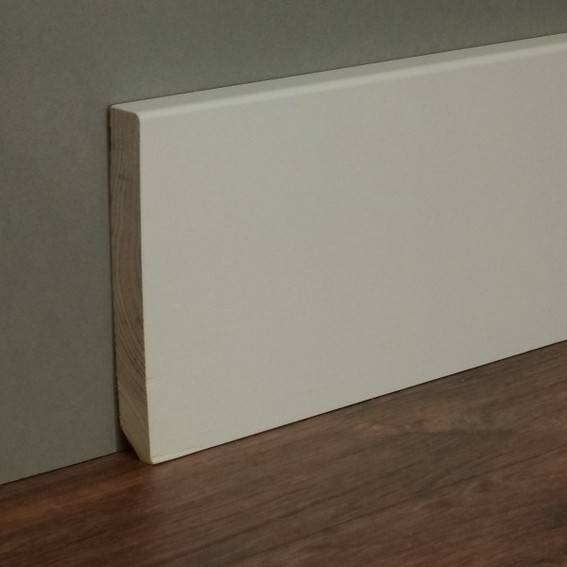 Sockelleiste / Fußleiste / Bodenleiste Cevo-5 (73009) | 16 x 120 x 2400 mm | Weiß von Kosche