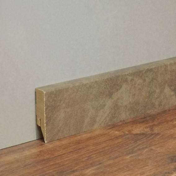 Sockelleiste / Fußleiste / Bodenleiste Lecco-117 (73282) | 16 x 58 x 2500 mm | Slade brown von Kosche