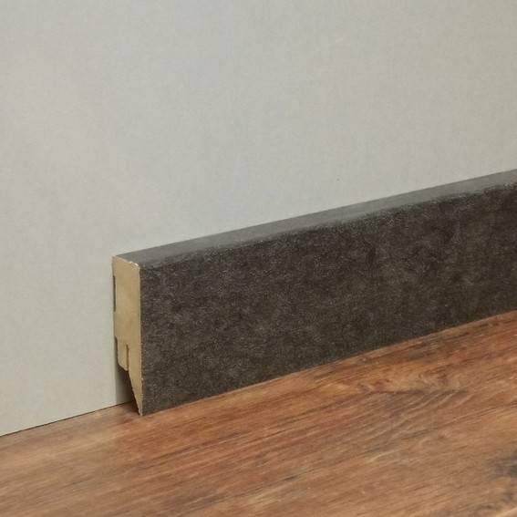 Sockelleiste / Fußleiste / Bodenleiste Lecco-75 (73160) | 16 x 58 x 2500 mm | Schiefer dark von Kosche