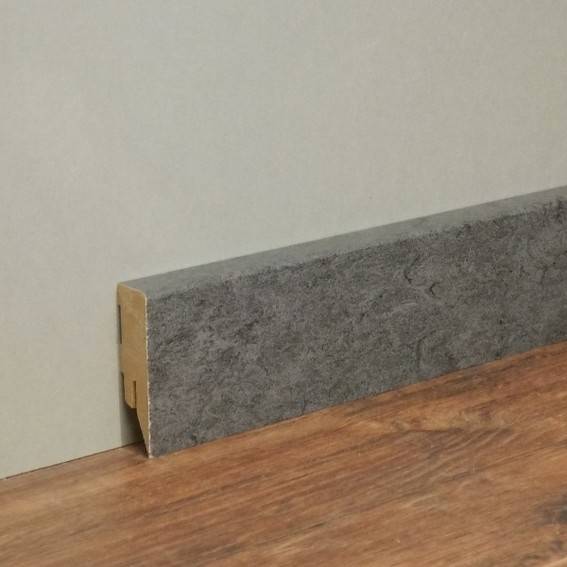 Sockelleiste / Fußleiste / Bodenleiste Lecco-76 (73162) | 16 x 58 x 2500 mm | Schiefer von Kosche