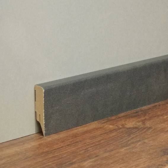 Sockelleiste / Fußleiste / Bodenleiste Lecco-83 (74179) | 16 x 58 x 2500 mm | Schiefer schwarz von Kosche