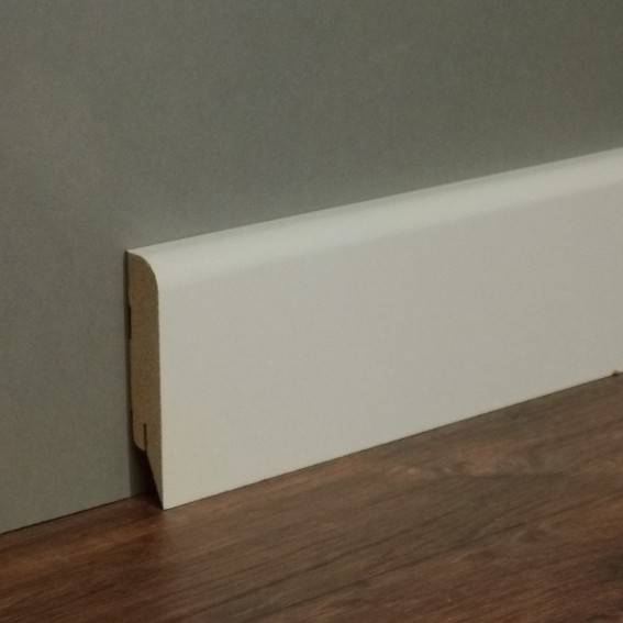 Sockelleiste / Fußleiste / Bodenleiste Merate-2 (72048) | 16 x 78 x 2500 mm | Weiß von Kosche