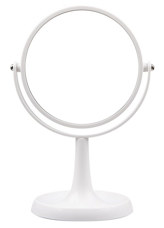 Koskaderm Spiegel Kosmetex Großer Stand-Spiegel mit 5-fach Vergrößerung, 2 Spiegelflächen, 28cm Ø 15cm, Kosmetik-Spieg von Koskaderm