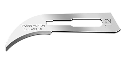 10 Stk, Figur 12 Swann Morton Skalpellklingen Unsteril, für Skalpellgriff Nr.3 von Kosmetex