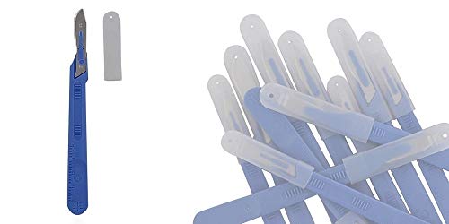 10x Einmal Skalpell Klinge Figur 19, Kosmetex Einmal Skalpelle, mit Schutz-kappe, einzeln steril verpackt, Figur 19 von Kosmetex