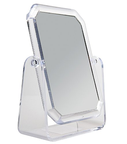 Acryl Standspiegel 19x 15 cm, Kosmetex mit 2-fach Vergrößerung, Spiegel, Kosmetik-Spiegel mit 2 Seiten, Groß von Kosmetex