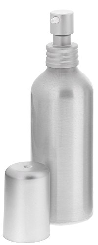 Aluminium-Flasche, Gel Lotion Spender, Pumpspender, 100ml Kosmetex, Alu bruchsicher, rund, 1× 100 ml Lotion Spender von Kosmetex