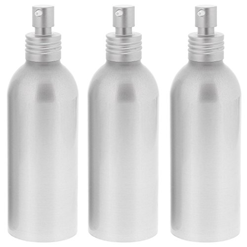Aluminium-Flasche, Gel Lotion Spender, Pumpspender, 200ml Kosmetex, Alu bruchsicher, rund, 3× 200 ml Lotion Spender von Kosmetex