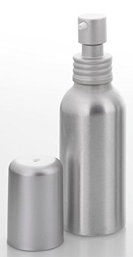 Aluminium-Flasche, Gel Lotion Spender, Pumpspender, 50 ml Kosmetex, Alu bruchsicher, rund, 1× 50 ml Lotion Spender von Kosmetex