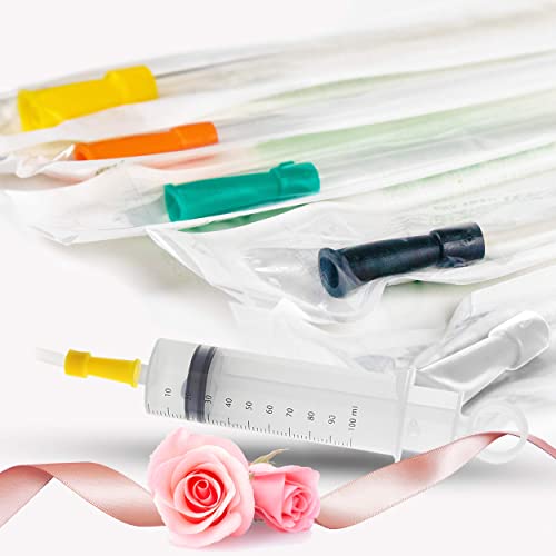 Einlaufset zu Blasenentleerung bei Frauen. Intimduschen & klistiere; Blaseneinlauf für Irrigatoren- Blasenspritze 100ml und Einlaufset. (1x CH08- CH10- CH12- CH14 und CH16 + Blasenspritze 100ml) von Kosmetex