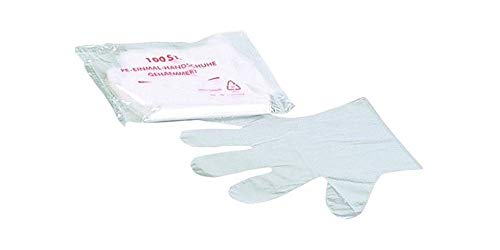 Einmalhandschuhe, Paraffinbad-Handschuhe PE Einweg, Einheitsgröße, Kosmetex, 100 Stück, 2x Einweghandschuh von Kosmetex