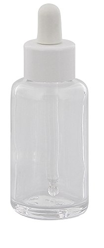 Klarglasflasche m. Pipette, Pipettenflasche m. Pipettenmontur Kosmetex Glasflasche, leer, 50 ml, 1× 50 ml Klarglas von Kosmetex