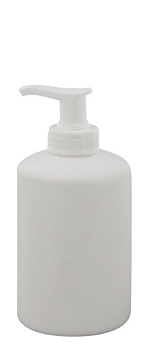 Kosmetex Leerer Seifenspender 300ml weiße Flasche mit Pumper, Pumper-Flasche, HDPE, 1× 300 ml von Kosmetex